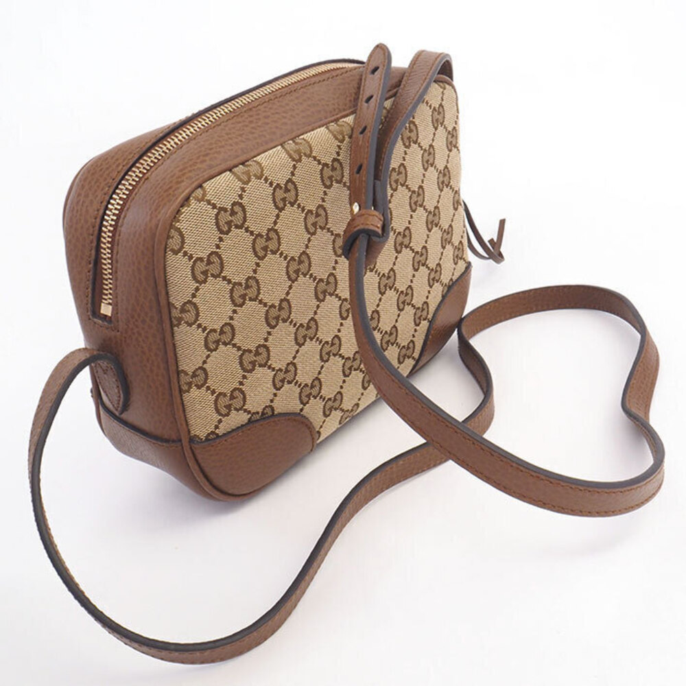 Gucci GG Canvas Camera Crossbody Bag Bree brown